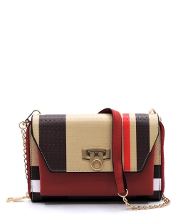 Tartan Plaid Check Zip Around Crossbody Clutch Wallet BT2745 RED